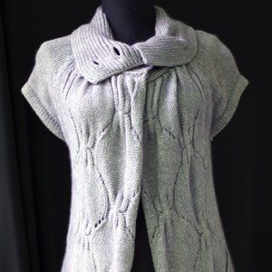 LILY MCNEAL lavender cable knit cardigan sweater S